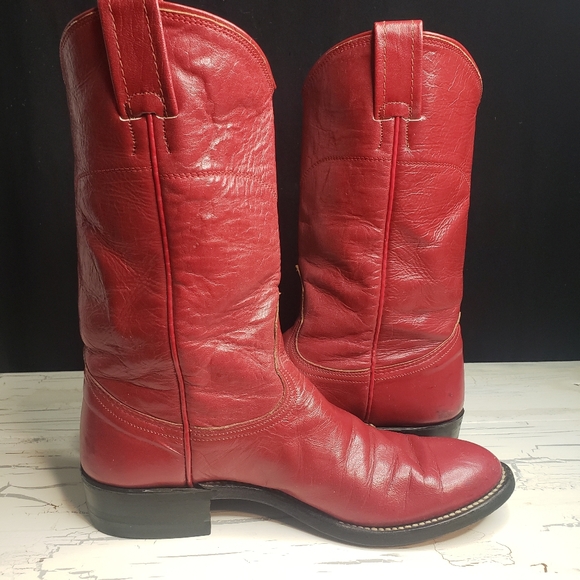 Nocona 'Wildflower' Ropers in Red - Youth size 3.5 or Women's size 5.5 - Picture 8 of 13